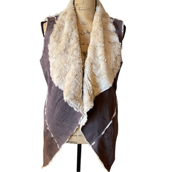 Omeya.Wanshida Faux Fur Lined Shearling Vest- size M - Picture 1 of 4